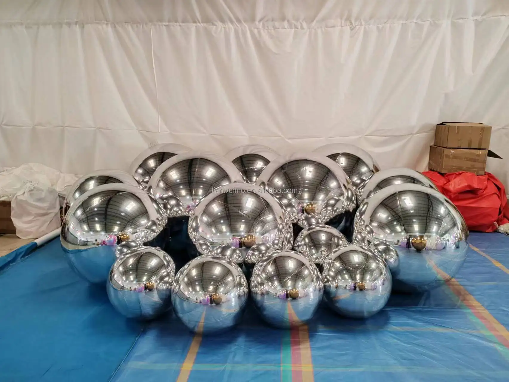 Giant Activity Decoration Floating Mirror Ball Inflatable Disco Shiny