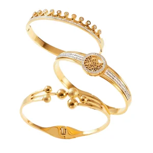 Women's Open Bangle Bracelet Rose Gold Plated Stainless Steel Zircon Geometric Design Fashion Accessory for Women Does Not Fade