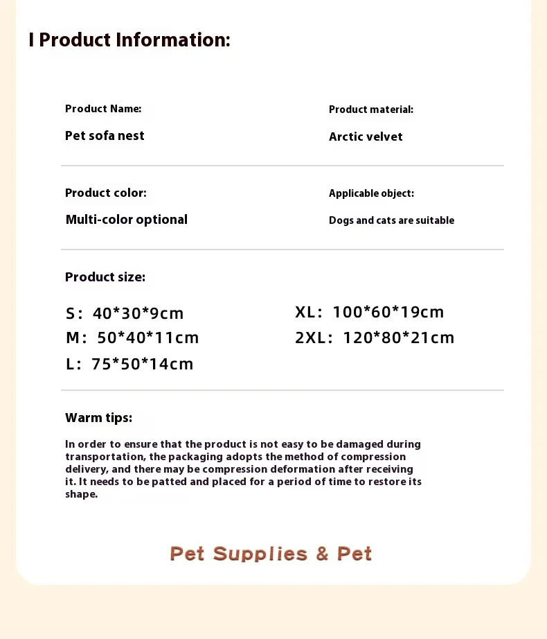Sponge Four Seasons Can Be Doghouse square Pet Nest Breathable Pet Bed Summer Cool Winter Warm Sofa factory