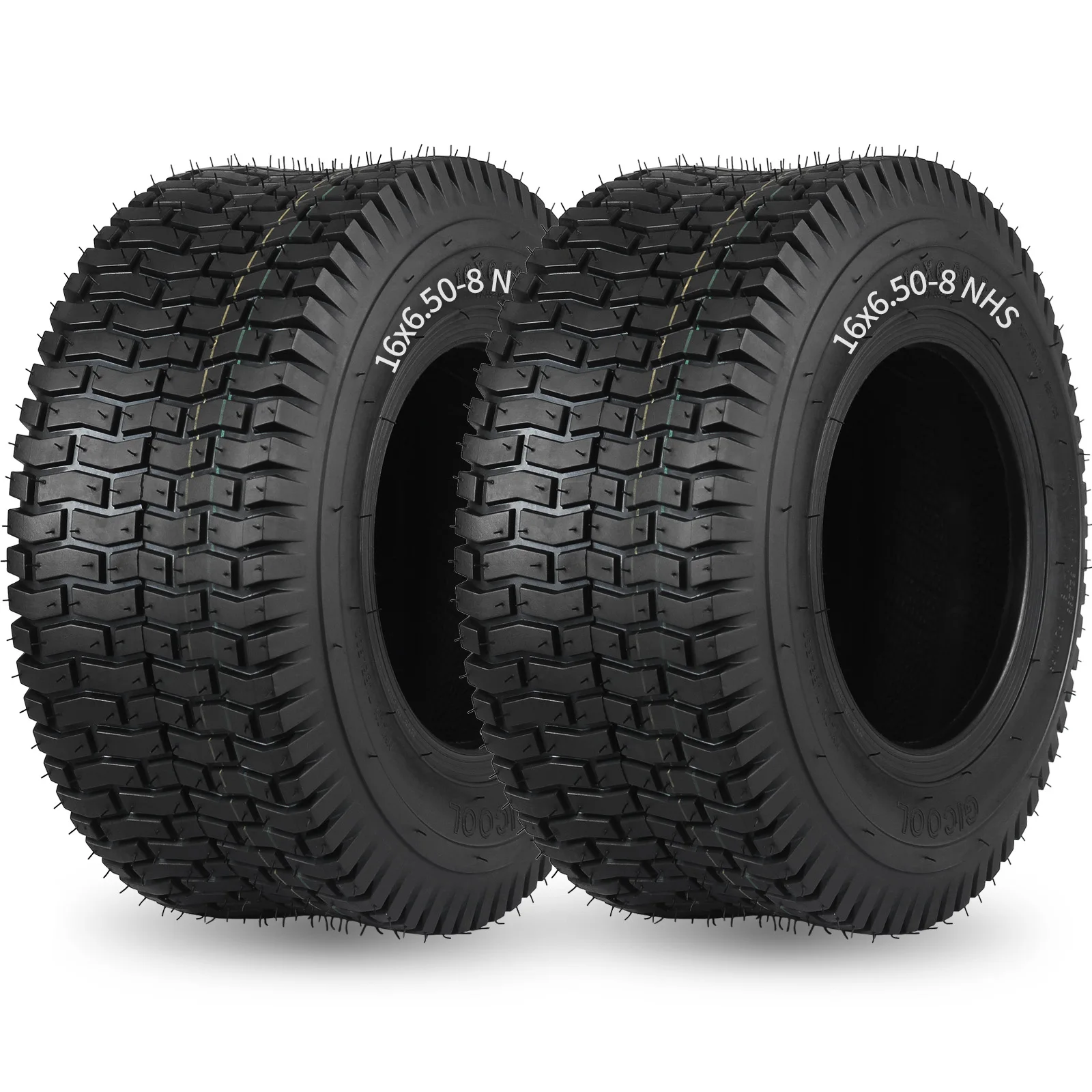 16x6.50-8 Turf-V Pattern Lawnmower Tubeless Tire, 16x6.5-8 for Tractor Riding Lawnmowers