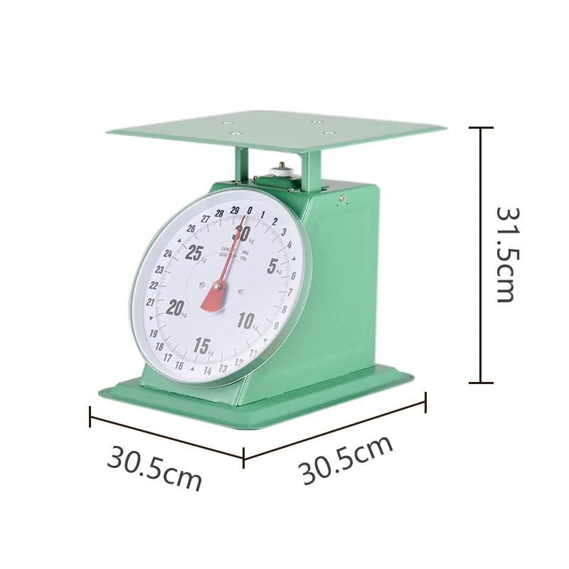 Customize logo Spring Scale Double Display Dial 30kg Stainless Steel Spring Scale