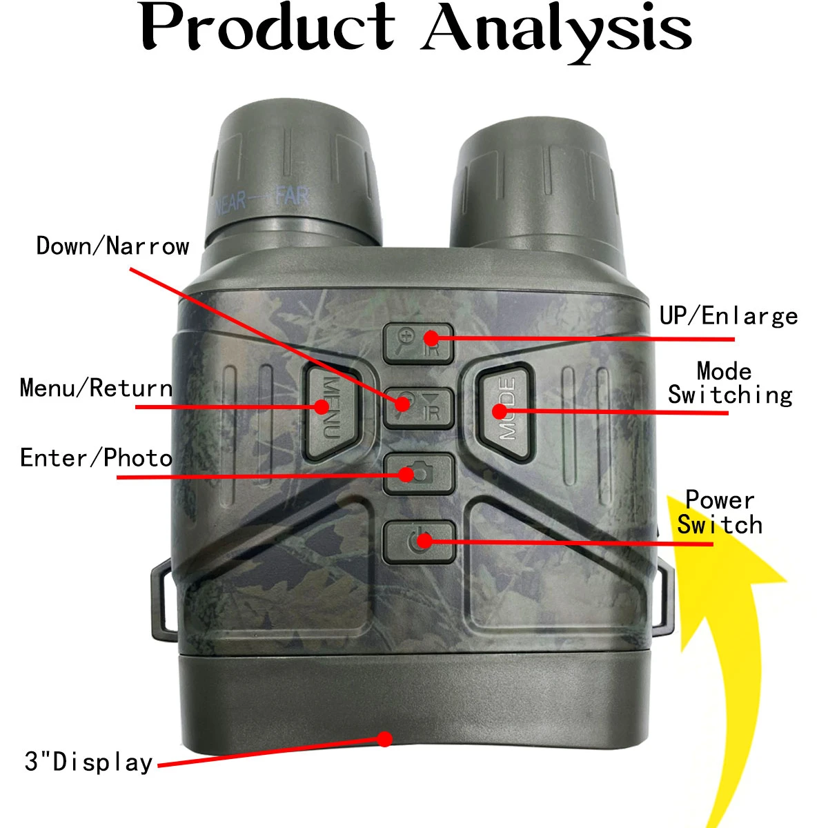Охотничий ИК-телескоп ночного видения 5x цифровой инфракрасный бинокль ночного видения для охоты