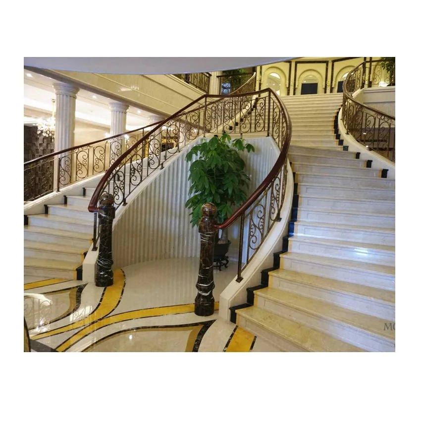 Economic China East White Marble Home Stair Nosing Tiles For Stairs Step