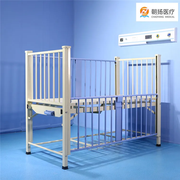 Manual Adjustable Pediatric Hospital Bed Baby Hospital Child Cot Bed