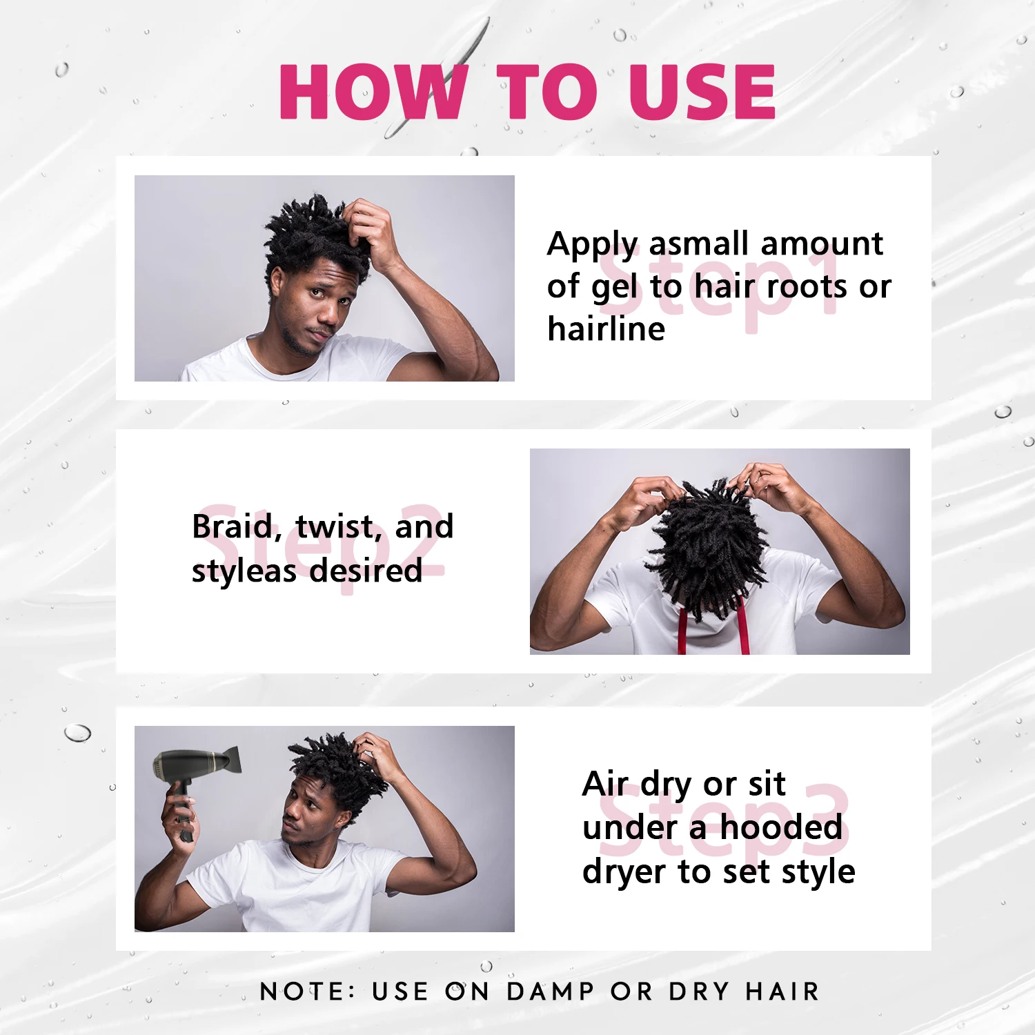 Immetee Loc N Gel Edge Control Styling Firming Hold Nourishing Styling