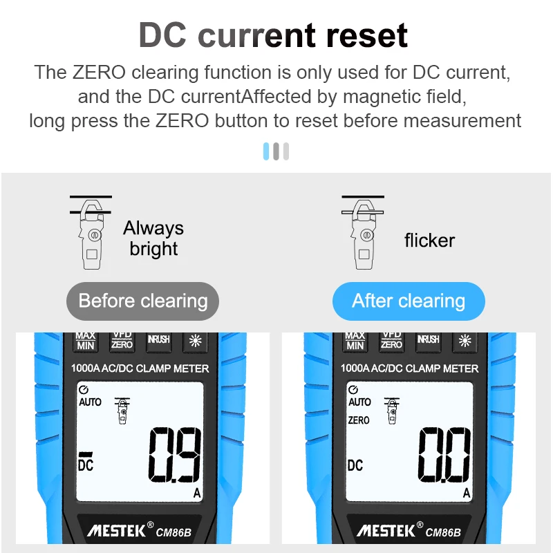 CM86B Current AC DC Auto Range 1000A Voltage Clamp Multimeter Resistance Capacitance Frequency Tester Earth Clamp Meter