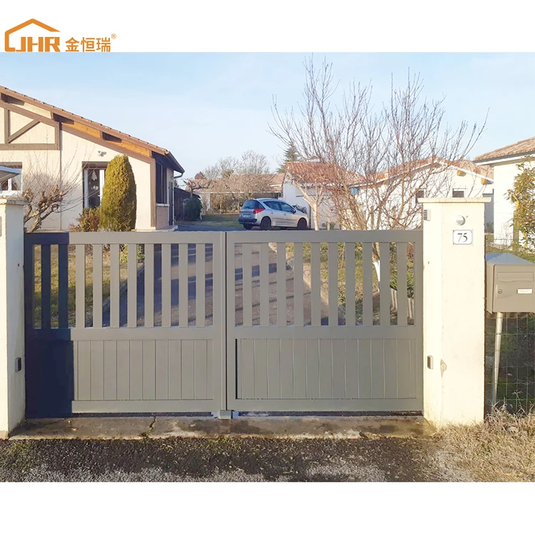 Easy Operation New Modern Design Motorized Automatic Aluminum Driveway Louver Fence Gate for Home and Garden