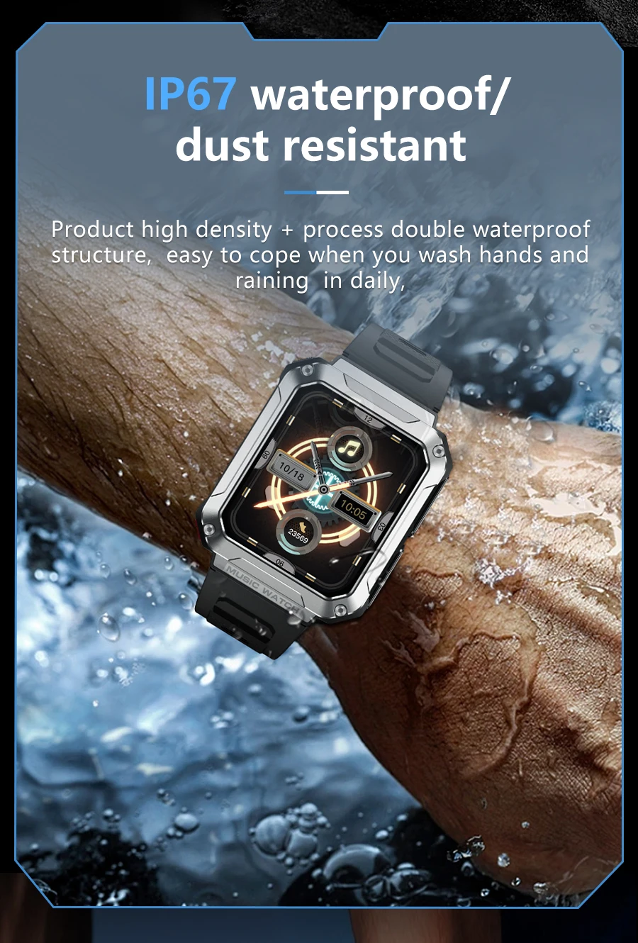 Smart Watch 2024 VT93 Local Music Wireless Earbuds Watch 1.96"IPS Touch Screen HRS3605 Global Skin BP SPO2 Heart Rate Wristwatch