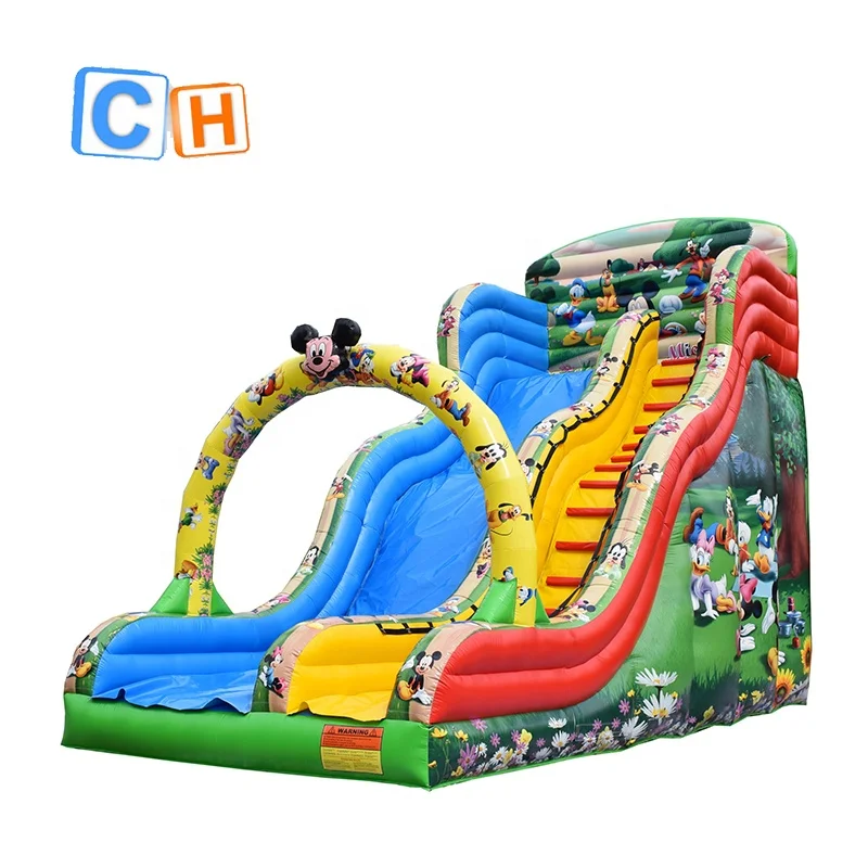 CH Custom Outdoor Bouncy Inflatable combo water Slides Bounce Car Playground Big Commercial Kids games Inflatable Slides manufacture