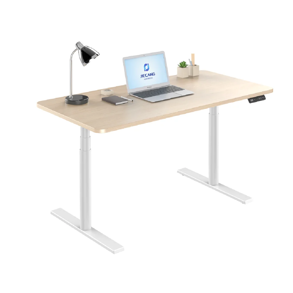 Jiecang Ergonomic Aluminum Desk Dual Motor Height Adjustable Desk Stand ...