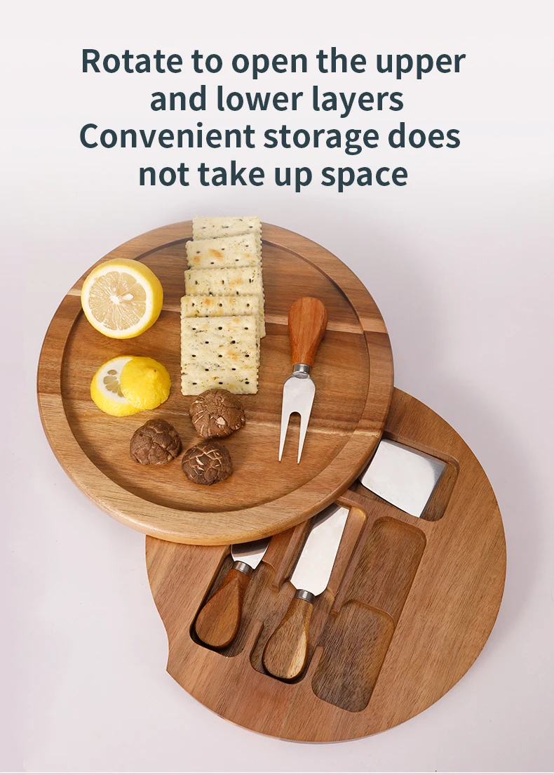 Cheese Cutting Board Set Wooden For Kitchen Chopping Board With Knife Set Kitchen Wine Meat