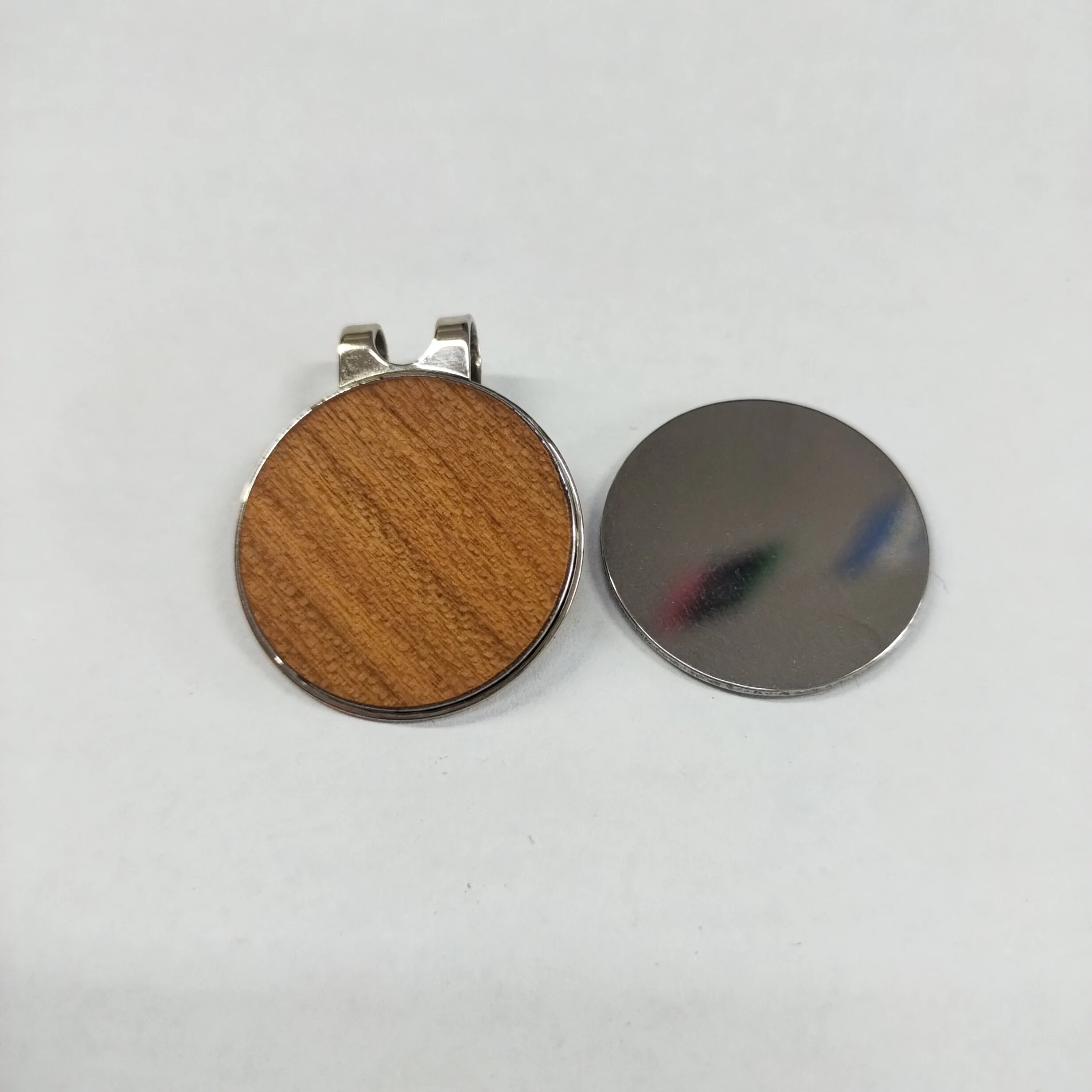 Blank Metal Wooden Golf 25mm Ball Marker Wholesale