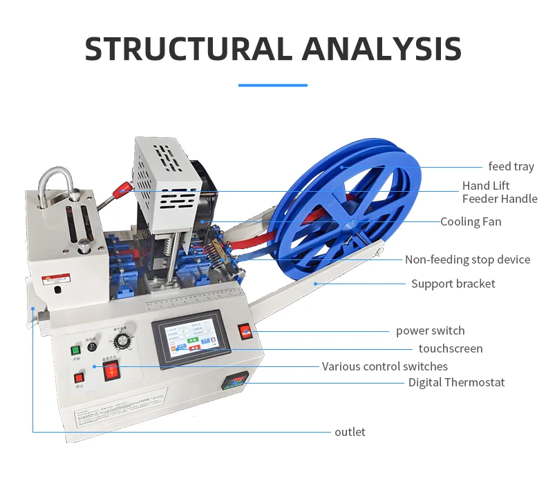 TRLH201 bing Cutter PVC Electric Zipper Tape Cutting Machine