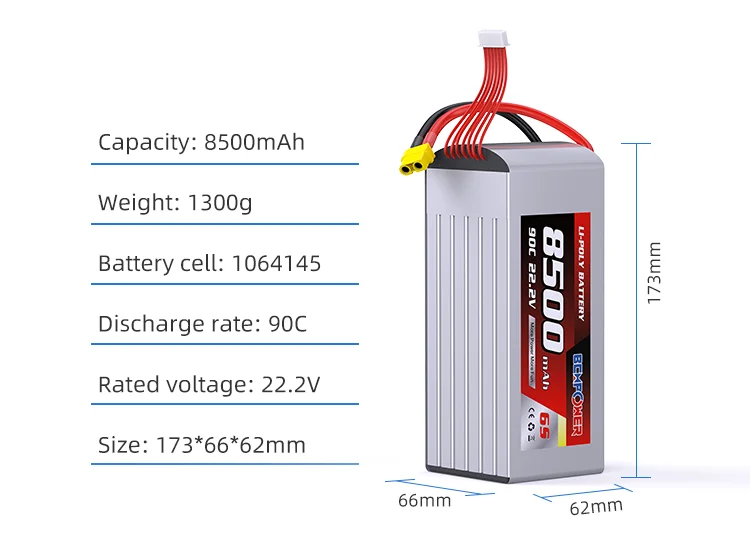 FPV Drone Battery 6500mAh 22.2V 50/100C 6S HV Lipo Battery Pack for FPV RC UAV & Car Fast Delivery Lipo Battery Pack