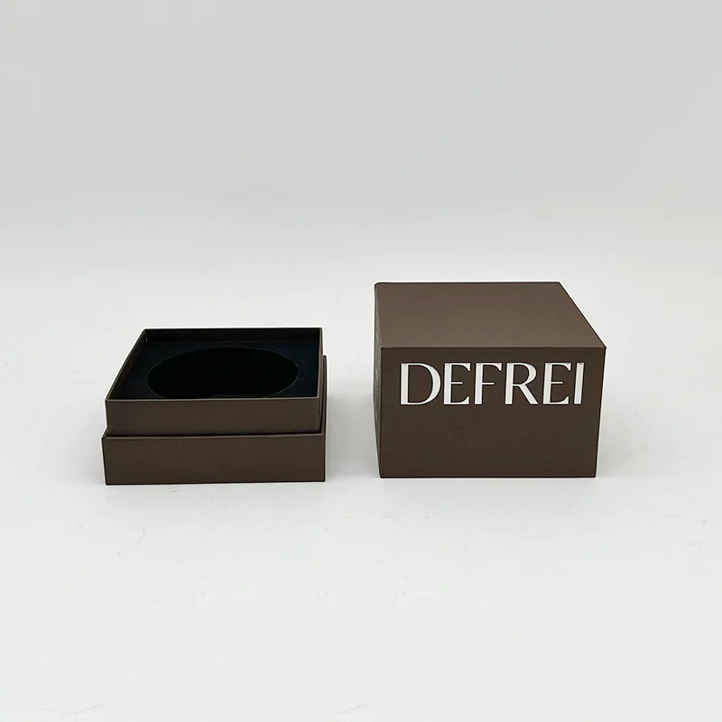 Custom Luxury Empty Rigid Paper Cardboard Gift Packaging Eco-Friendly Wholesale Luxury Soy Candle Black Box Packing Custom Logo factory