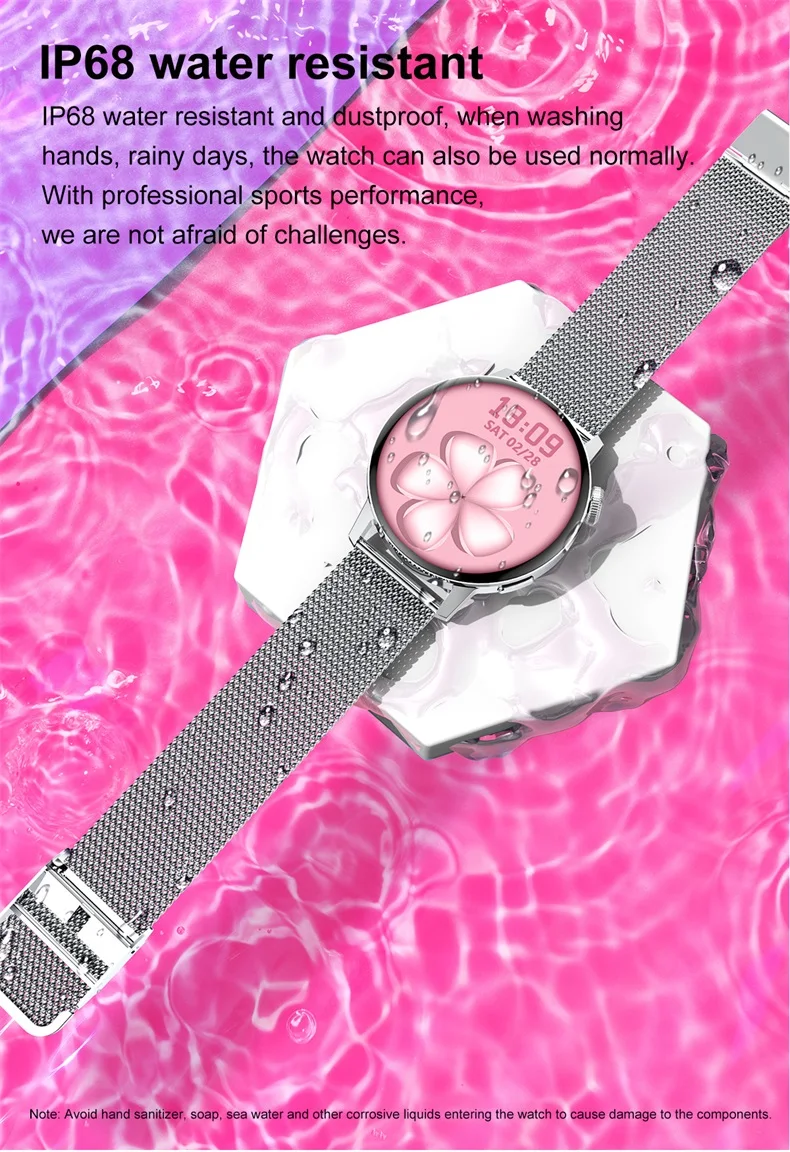 2022 New Fashion Watch 1.19 Inch IPS 390*390 Pixel HD Screen AI Voice Sport NFC Women Men Smart Watch DT3 Mini (20).jpg