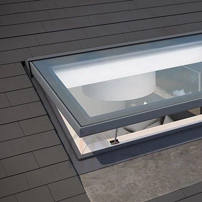 Electric Opening Roof Window with Top Hung Open Skylight Fixed  Glass Balcony Sunroof