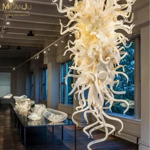 Elegant Custom Glass LED Chandelier AC 5-Year Warranty Hanging for Clubs Hotels Bars Dining Rooms Beauty Salons Lighting