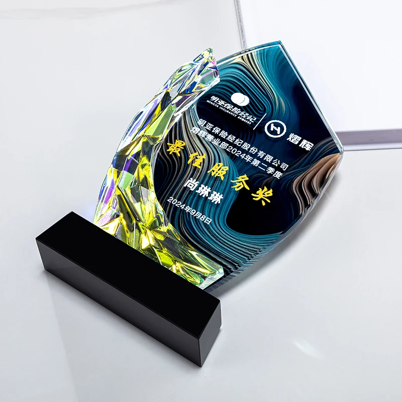 product small bridge low price wholesale creative design business glass awards trophies custom trophy award crystal-39