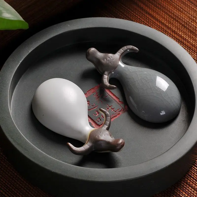 Cow Tea Pet Pottery Tea Table Decorative Ornaments Tea Pet Animal Set
