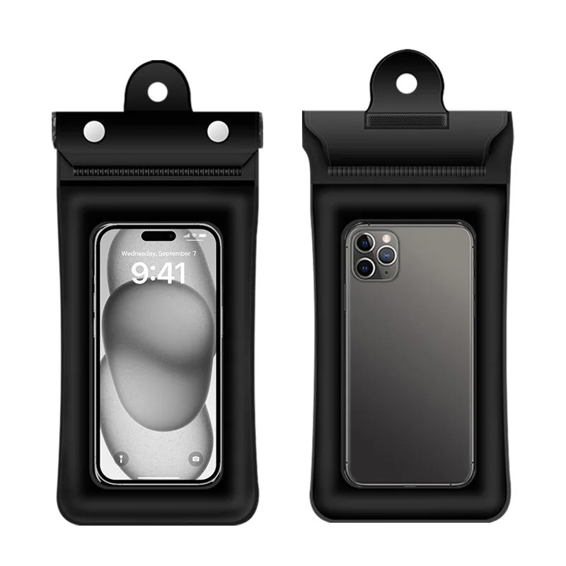 Universal Floating Transparent Waterproof Touchscreen Case With Lanyard Phone Sealing Bag_voghion.com