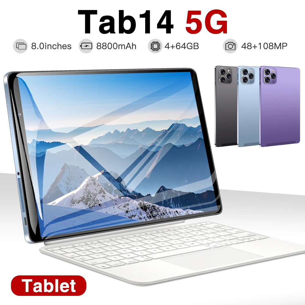 8 Inch OEM Dual Sim Card WiFi Kids 5G 4G 64GB Educational Tablet PC Android