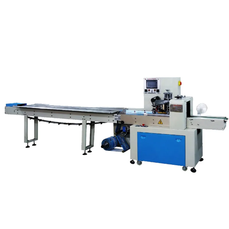 Tray Horizontal Pillow Type Small Servo Motor Compression Chocolate air Wrap Price Flow Pillow Roll Packing Machine