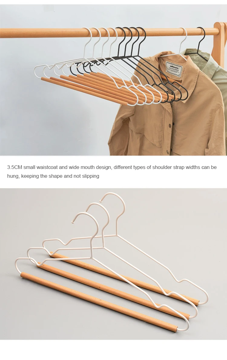 product fashionable brand classic hotel supplies craft multi purpose iron wire wood hanger-4