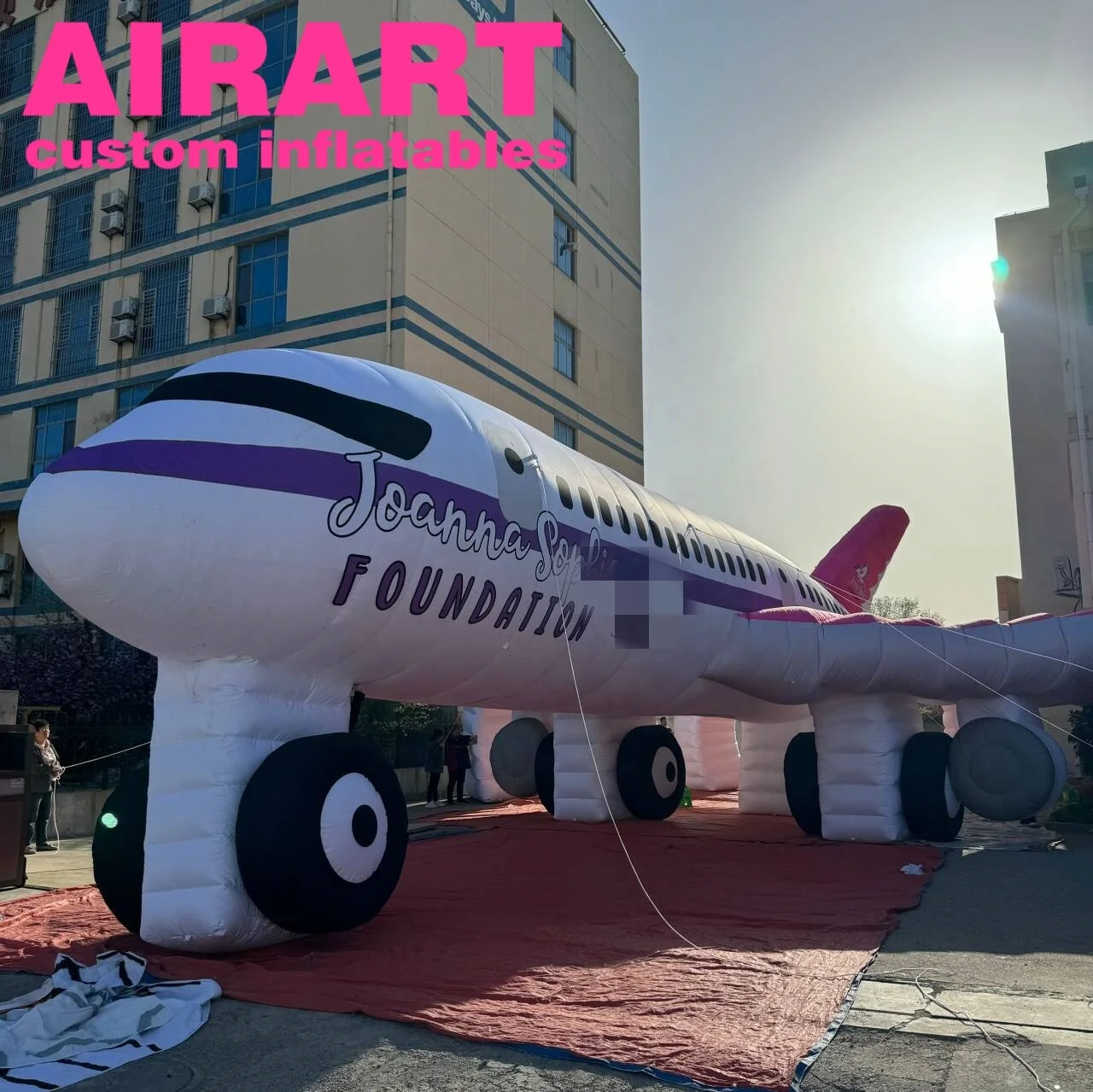 Giant Inflatable Plane,Airart Inflatables Custom Inflatable White Plane,Support Customization Inflatable Plane Model