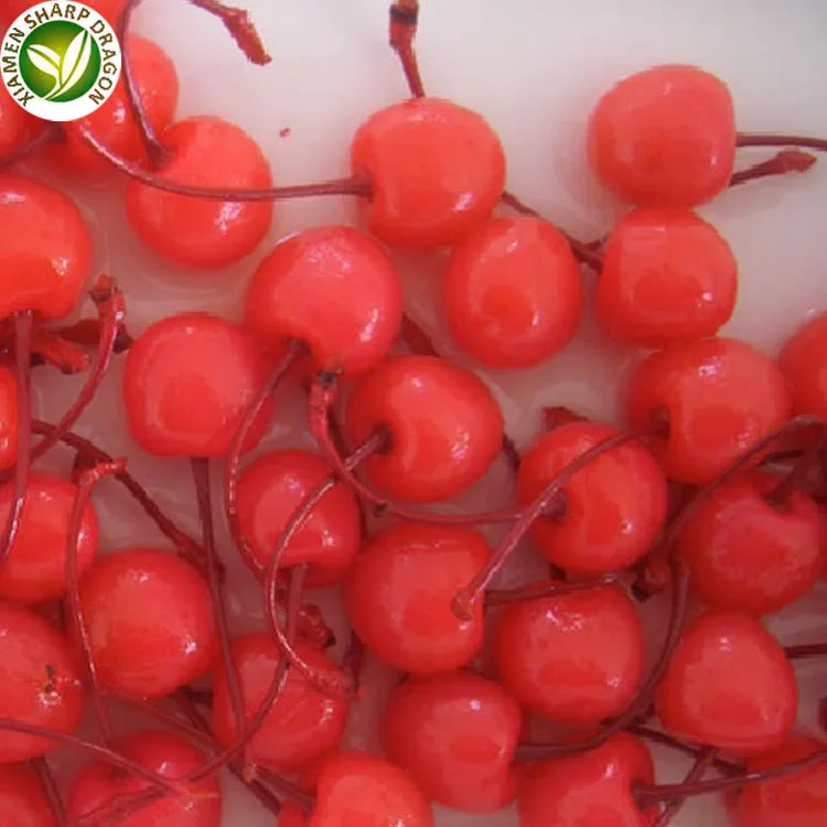 Sharp Dragon Red Cherry Style Canned Thai Fruit 1 Ton Dry Edible Chinese Canned Food 3 Years Shelf Life Preserved With Syrup