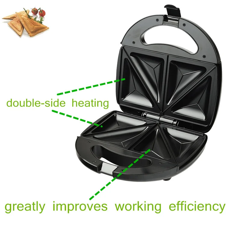 4 Slice Toaster Grill Sandwich Maker 3 In 1 Non Sticking Breakfast