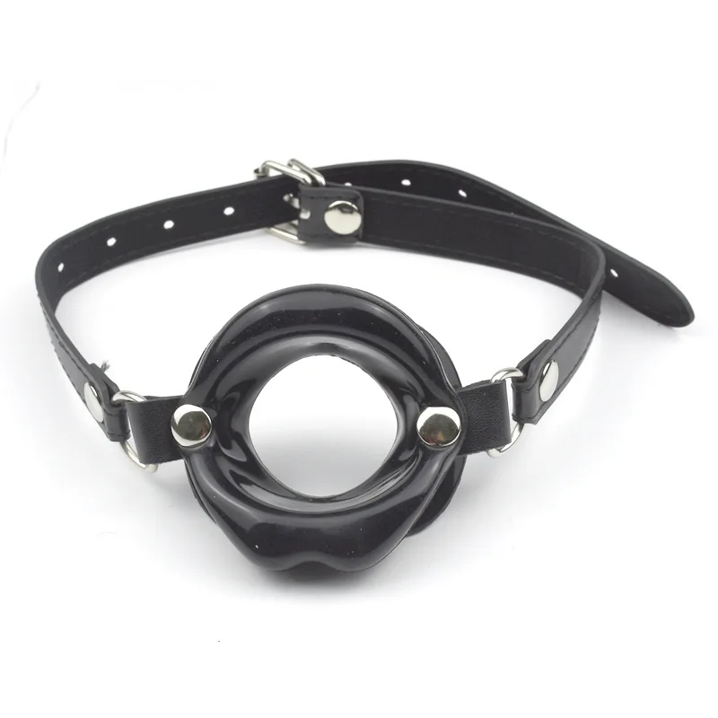 Sexy Lips Open Mouth Gags Leather Opener Fetish Erotic Sexy Toys