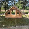 Tente principale kaki en PU de 6,3 m², lanterneau de 6 m²