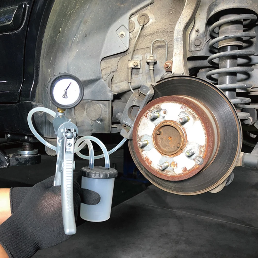 Pompa A Vuoto Manuale Metallica Per Auto - Kit Spurgo Freni, Diagnostica E Test Pressione - Foto 9