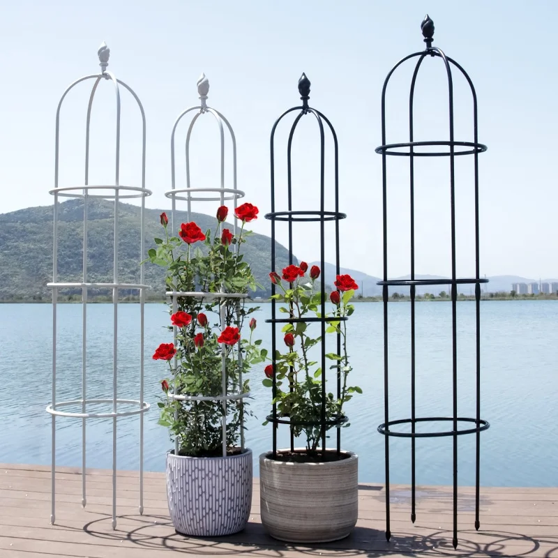 Hot Sale Large Iron Garden Arch Trellis With White Steel Vine Arbor ...