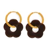 MYTXF107-dark brown earrings