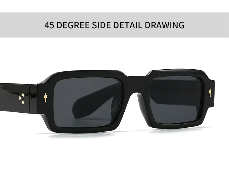 Wholesale Unisex Designer Rice Nail Glasses Small square Rectangle Sunglasses Custom 2025 Sunglasses Uv400 High Quality Men