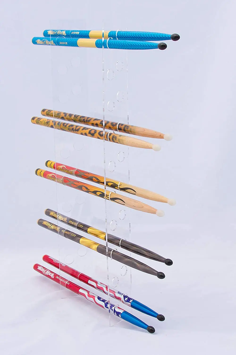 Custom Elegant Fancy Wall Mounted Drumstick Display Stand Acrylic