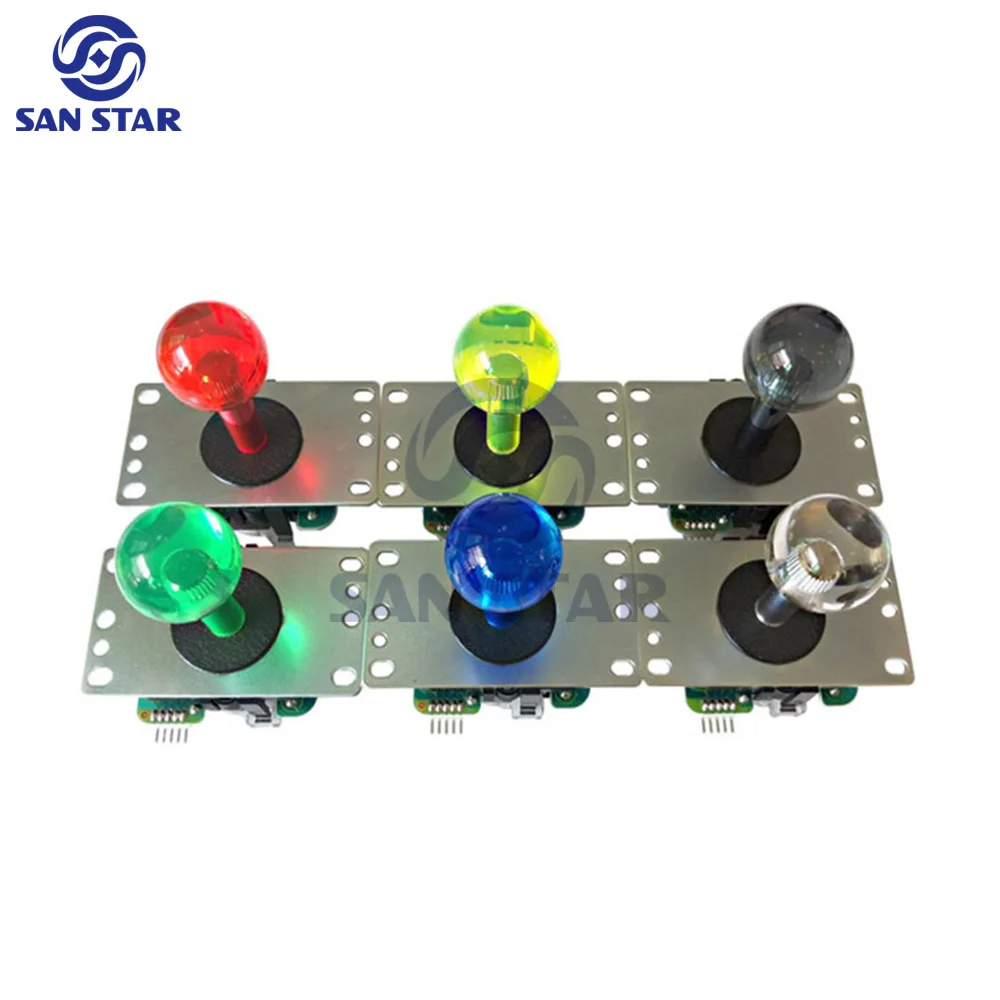 Sanwa Arcade Stick Ball Top Transparent Top Ball Joystick DIY Game Stick Arcade Joystick with Trackball