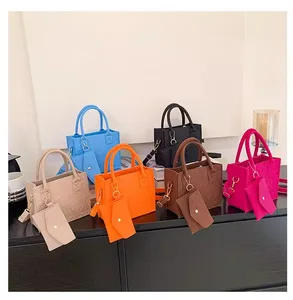 2026 New Niche High Quality Women's Messenger Bag Set Fashionable Felt Single-shoulder Crossbody Small Hand-held Bag Versatile