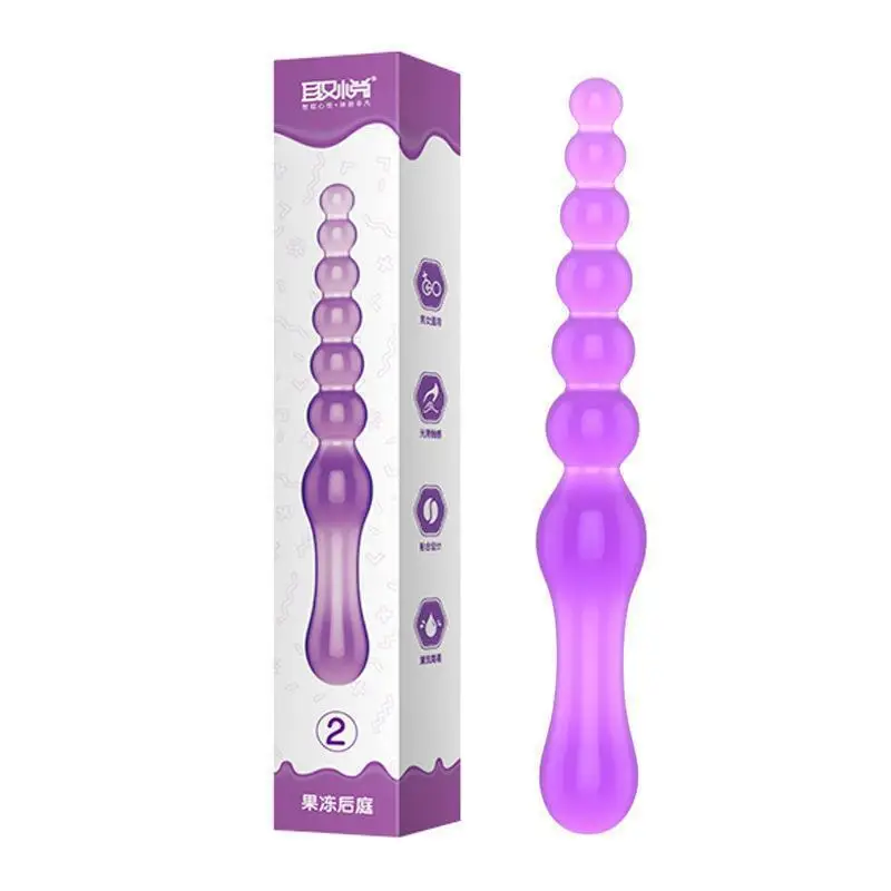 Lovely Jelly Anal Plug TPR Male et Couples Anal Plug Beans Sex Toys pour adultes