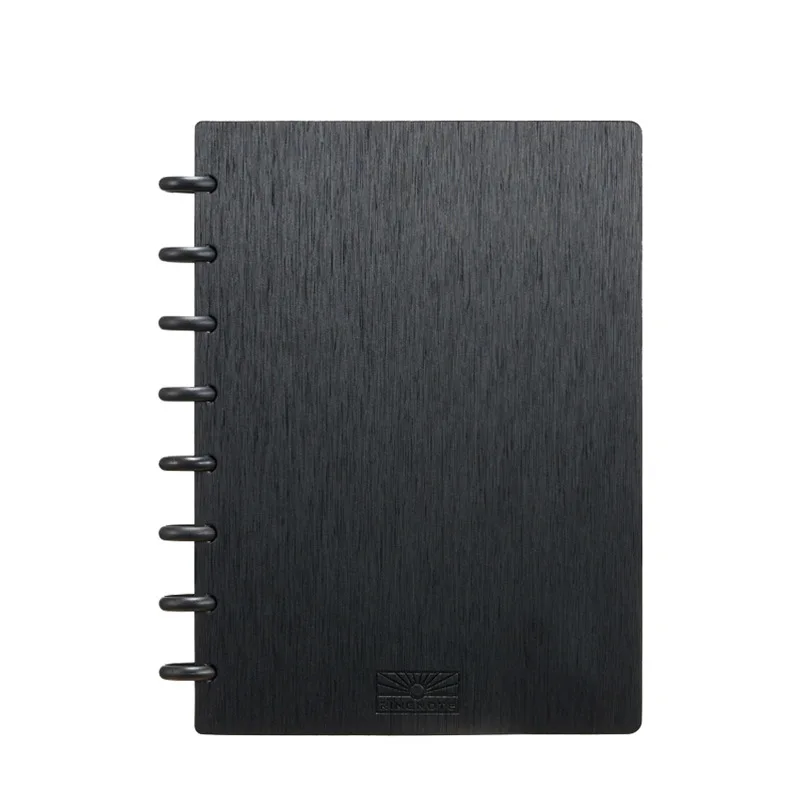 Mushroom Hole Notebook Business Record Notepad with Plastic Buckle Binding Notebook Journals