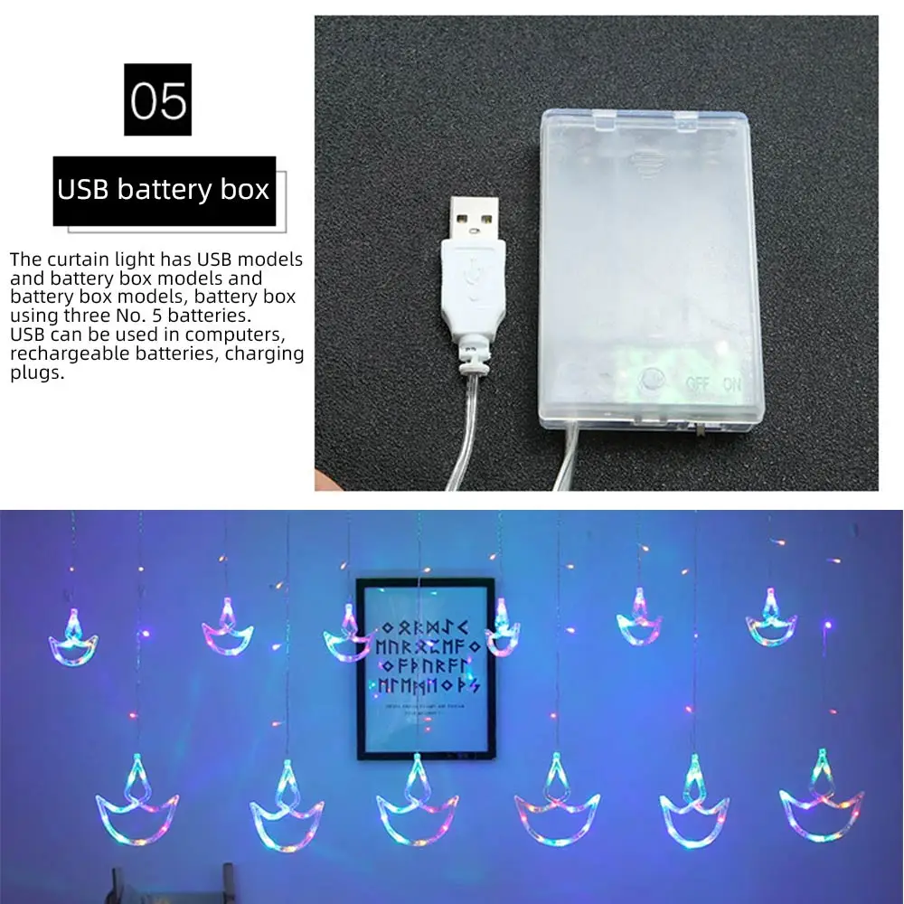 Led Diwali Lights Curtain Christmas Lights For Home Bedroom Party