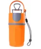 Recogedor de excrementos de mascotas, naranja con punto gris.