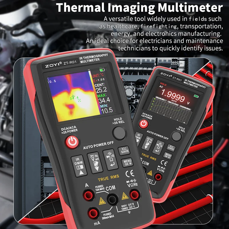 ZOYI ZT-R01 2-in-1 Thermal Imaging Multimeter with IR Camera for