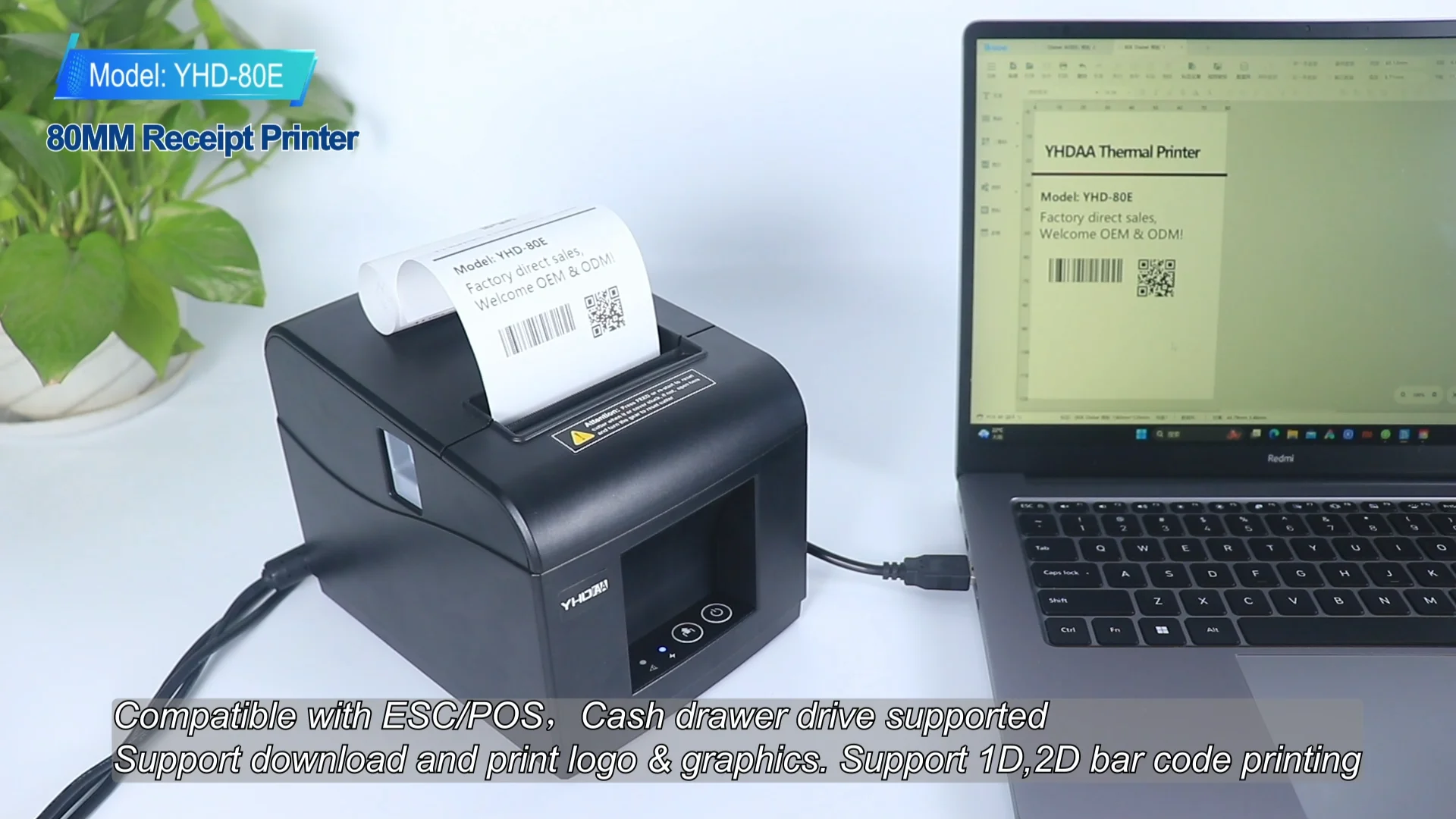 Yhdaa Support Windows/mac/linux,Restaurant Kitchen Desktop Printers For