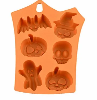 Halloween Silicone Mold Bundle Includes Pumpkin Cake Pan with Witch Hat Ghost  Bat for Candy Chocolate Mold Ice Cream Tray