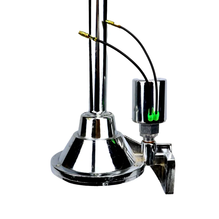 12V/24V With Electric Valve Control Hose 640MM Super Loud Single Trumpet  Circular Semi Truck Air Horn