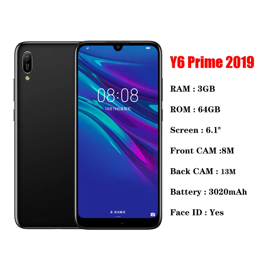 Wholesale Y6 Prime 2019 3+64gb Dual Card 3g & 4g Used Cheap Smart