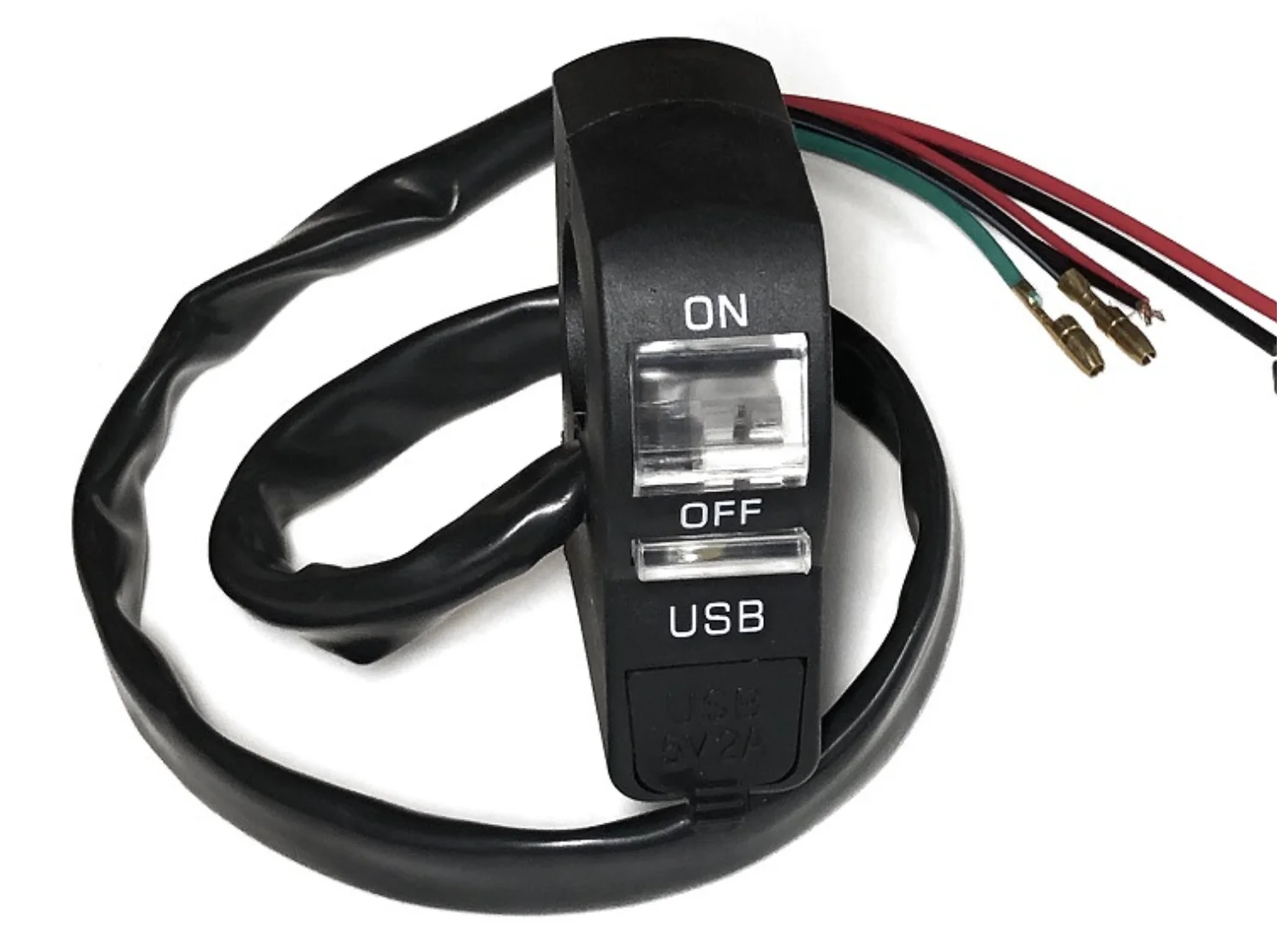 22mm Universal Motorcycle Switches On Off Button With Usb Charging Conversion Handlebar 9637